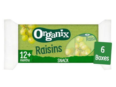 Organix Mini Organic Raisin Fruit Snack Boxes Multipack 6x14g Online now