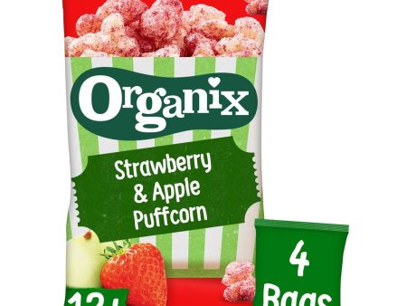 Organix Strawberry and Apple Puffcorn 4 x 10g Hot on Sale