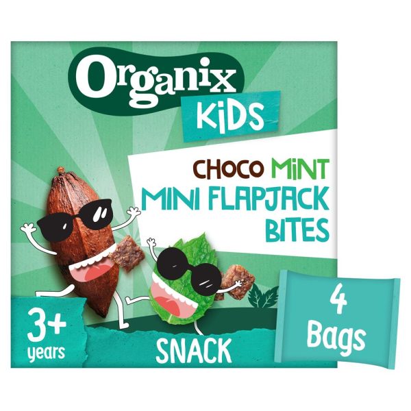 Organix KIDS Cool Choco Mint Mini Flapjack Bites (4 x 23g) Online