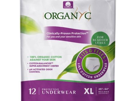 Organyc Light Incontinence - Underwear Extra Large - 12 units Online