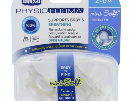 PhysioForma smoczek silikonowy uspokajający Mini Soft 2-6m Lumi 2szt For Cheap