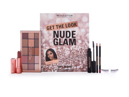 Get The Look: Nude Glam Makeup Set zestaw Khol Eyeliner Black 1.15g + Reloaded Palette Understated 15x1.1g + Satin Kiss Lipstick Chauffeur 3.5g + Satin Kiss Lip Liner Chauffeur 1.15g + Mascara Black 8g + Flutter Lashes Sale