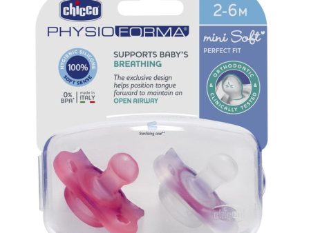 PhysioForma smoczek silikonowy uspokajający Mini Soft 2-6m Girl 2szt Online