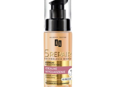 Technologia Wieku 5 Repair podkład pielęgnacyjny idealne wygładzanie 03 Beige 30ml For Cheap