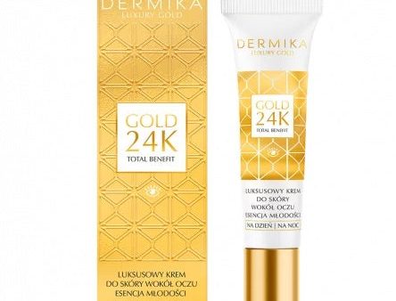 Luxury Gold 24K Total Benefit luksusowy krem do skóry wokół oczu Esencja młodości 15ml Sale