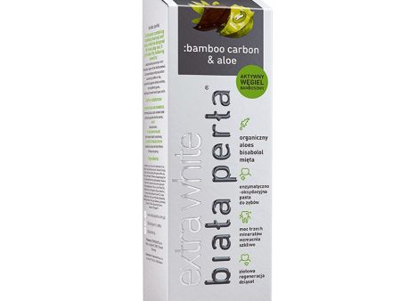 Bamboo Carbon & Aloe czarna pasta wybielająca do zębów 75ml For Discount