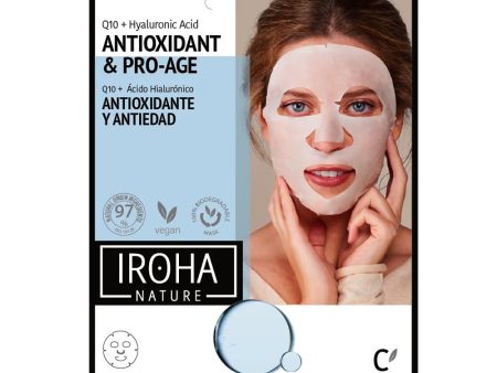 Antioxidant & Pro-Age Tissue Face Mask przeciwstarzeniowa maska w płachcie z koenzymem Q10 i kwasem hialuronowym 20ml For Discount