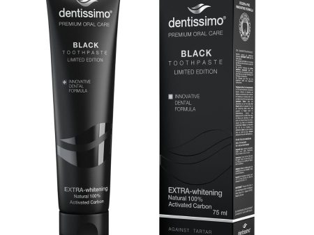 Black Extra Whitening Toothpaste wybielająca pasta do zębów z węglem aktywnym 75ml on Sale