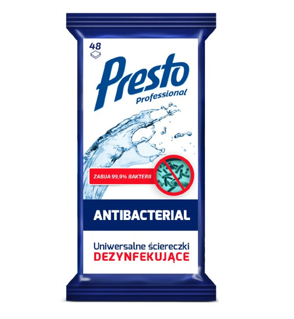 Antibacterial uniwersalne ściereczki dezynfekujące 48szt. Cheap