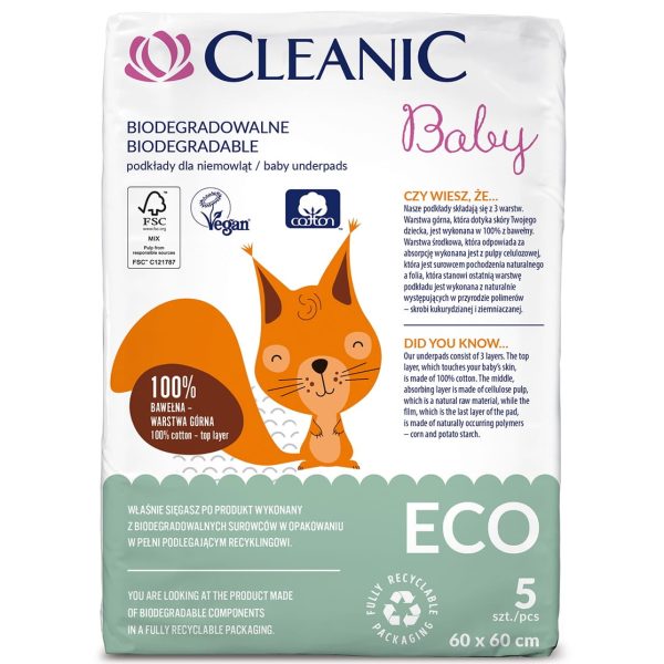 Baby ECO podkłady jednorazowe dla niemowląt 5szt. For Discount