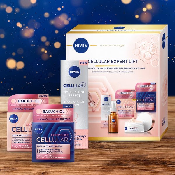 Cellular Expert Lift zestaw krem anti-age na dzień 50ml + krem anti-age na noc 50ml + profesjonalne serum z retinolem 30ml Discount