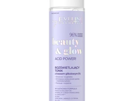 Beauty & Glow rozświetlający tonik z kwasem glikolowym 5% 200ml For Sale