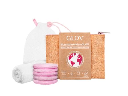 #lesswastemoreGLOV zestaw Moon Pads waciki do demakijażu + Luxury Face Towel ręcznik do twarzy + woreczek do prania + kosmetyczka Online Sale