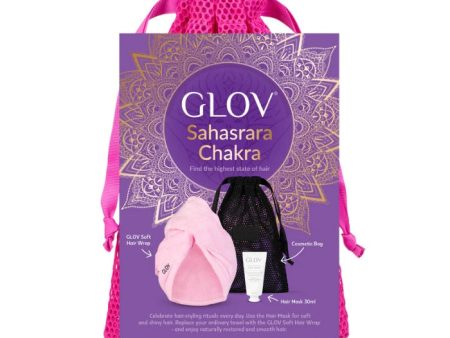 Sahasrara Chakra zestaw Soft Hair Wrap turban do włosów + Hair Mask maska odżywcza do włosów 30ml + worek-kosmetyczka Discount