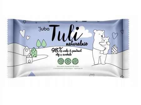 Tuli naturalne chusteczki dla dzieci 98% woda & pantenol & olej z awokado 50szt Discount