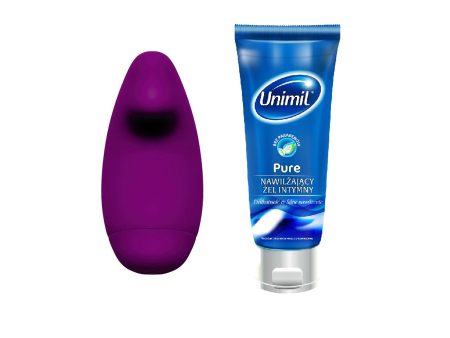 Discreet Clitoral Massager dyskretny wibrator do stymulacji łechtaczki + Pure nawilżający żel intymny 80ml Fashion