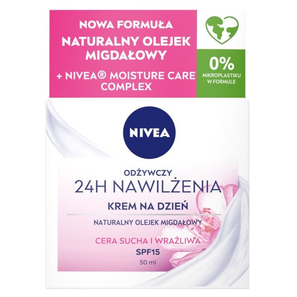 24H Nawilżenia odżywczy krem na dzień cera sucha i wrażliwa SPF15 50ml Online