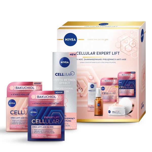 Cellular Expert Lift zestaw krem anti-age na dzień 50ml + krem anti-age na noc 50ml + profesjonalne serum z retinolem 30ml Discount