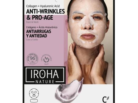 Anti-Wrinkles & Pro-Age Tissue Face & Neck Mask przeciwstarzeniowa maska w płachcie na twarz i szyję z kolagenem i kwasem hialuronowym 30ml Online Hot Sale