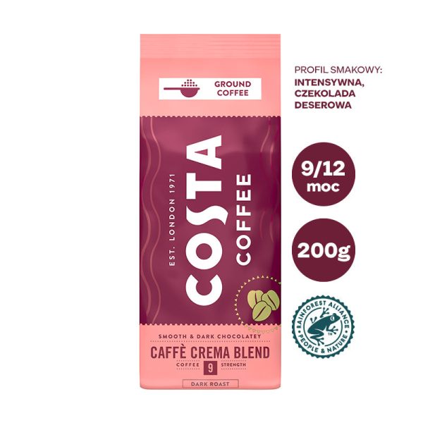 Caffe Crema Blend kawa palona mielona Dark Roast 200g Supply