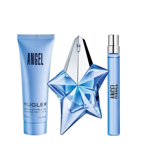 Angel zestaw woda perfumowana spray 25ml + woda perfumowa spray 10ml + balsam do ciała 50ml Fashion