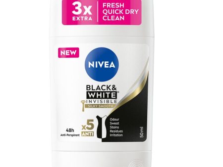 Black&White Invisible Silky Smooth antyperspirant w sztyfcie 50ml For Sale