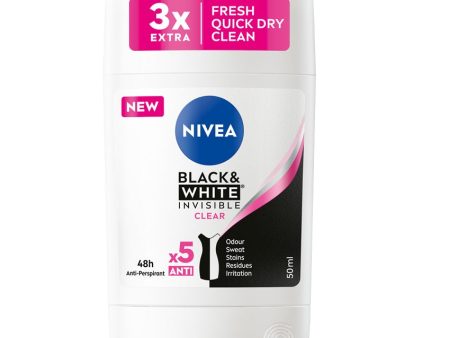 Black&White Invisible Clear antyperspirant w sztyfcie 50ml Discount