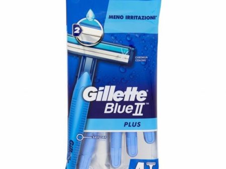 Blue II Plus jednorazowe maszynki do golenia dla mężczyzn 4szt on Sale