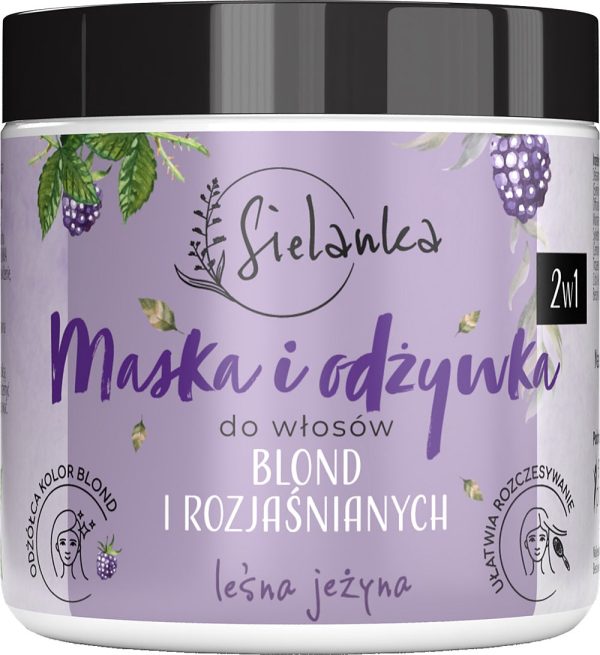 2 w 1 maska i odżywka do włosów blond i rozjaśnianych Leśna Jeżyna 250ml For Cheap